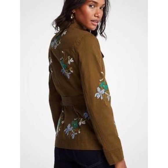 Ann Taylor Floral Embroidered Anorak Jacket S NWOT - Picture 6 of 7